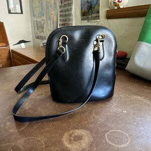Simone Firenze black genuine leather shoulder bag